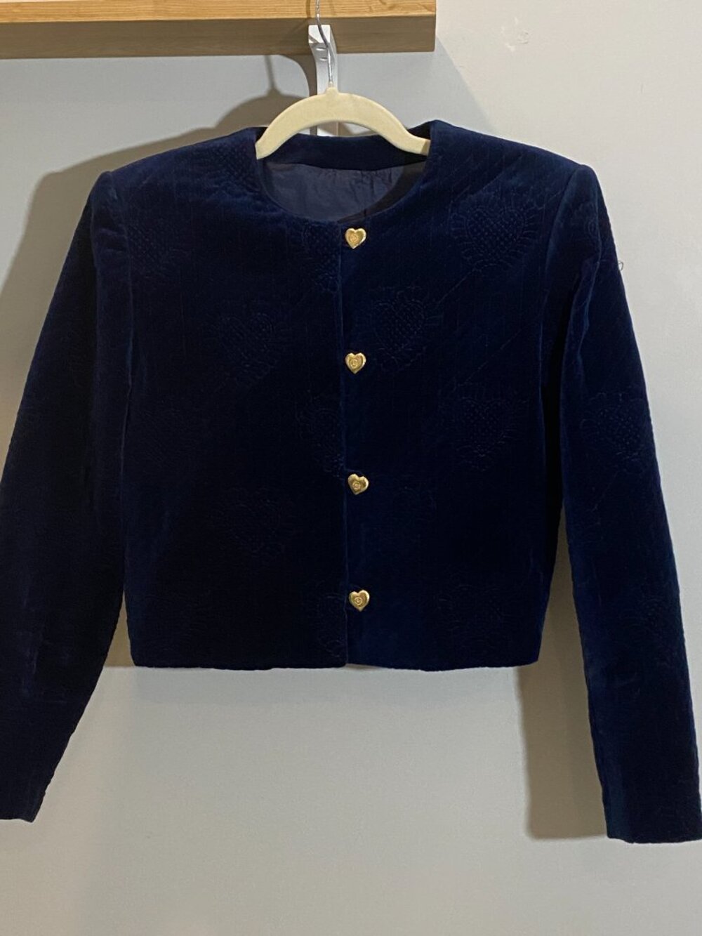 Max Mara Pianoforte ~ Quiet Luxury ~ Vintage Velveteen Quilted Cropped Jacket - Picture 2 of 7
